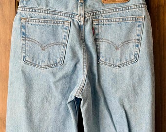 Vintage 90s Levis 512 Slim Fit Straight Leg Jeans Made in USA High Rise Denim Size 6
