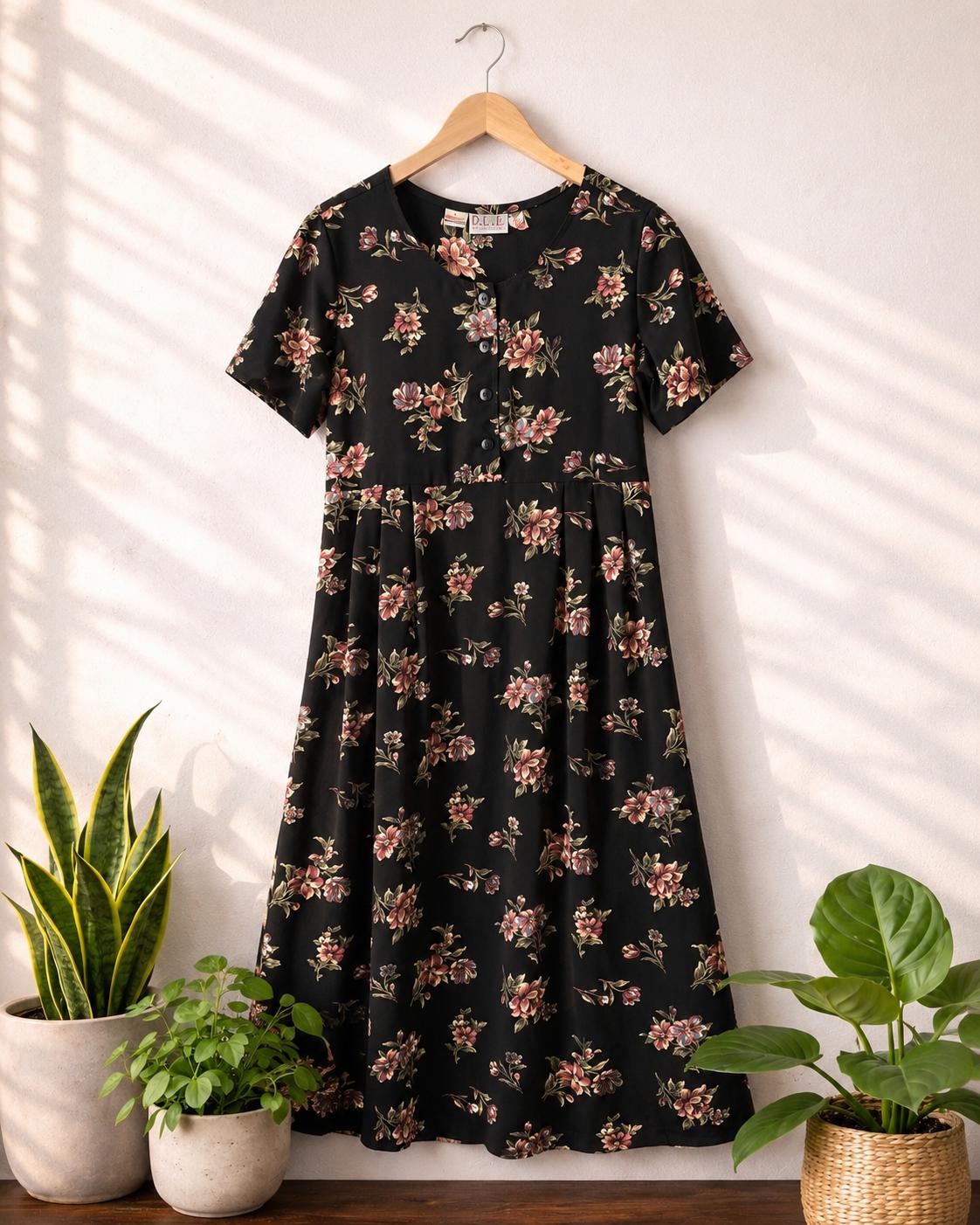 cotton jersey swing dress Unique Vintage Pink & Rainbow S/4-6 48 Waist36 Maxi Evening Dress Uk COLOR:Blue Green 100 Organic Cotton Smocked