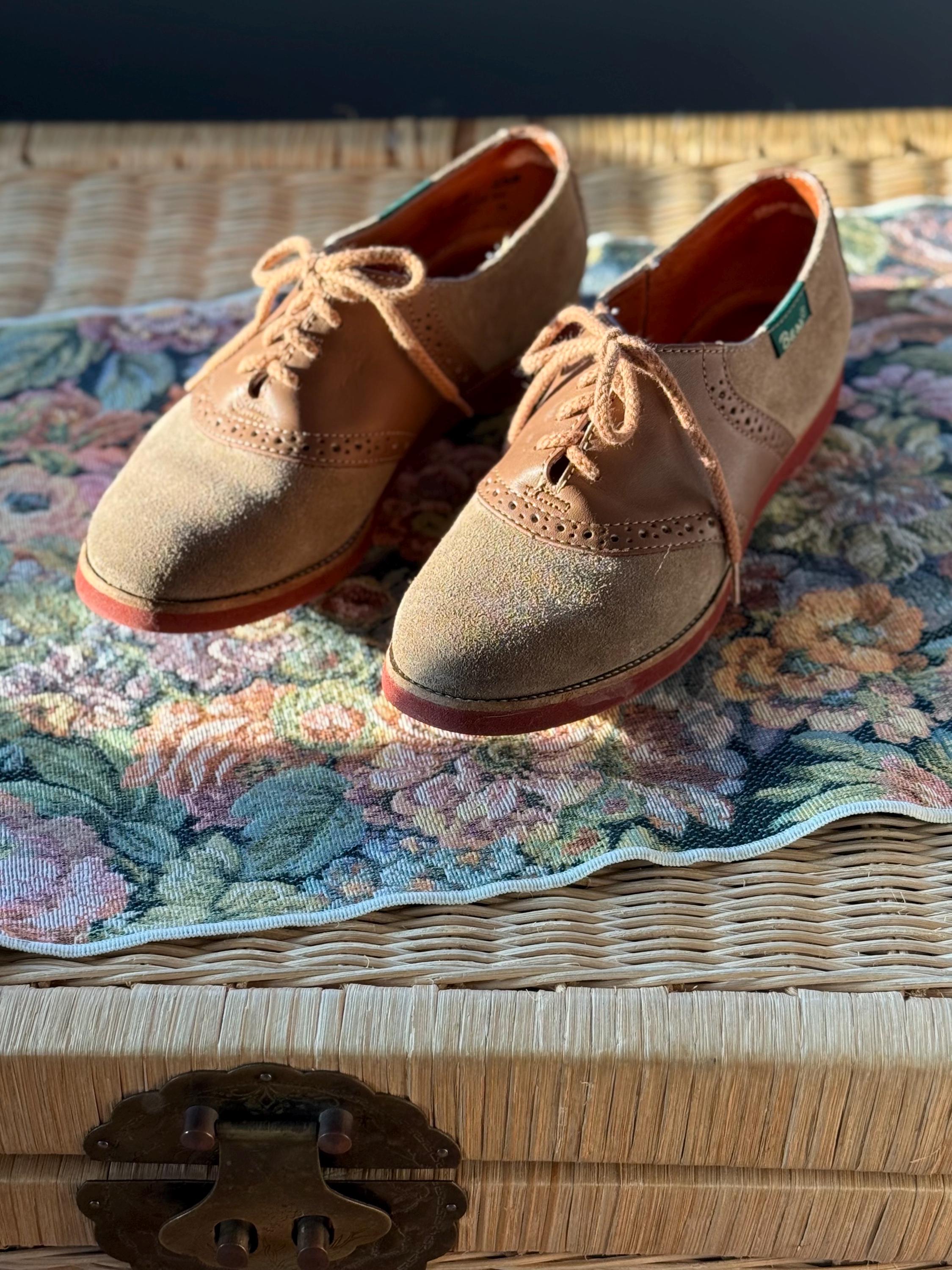 Vintage G.H. Bass “saddles & Bucks” Saddle Shoes | Tan Suede 