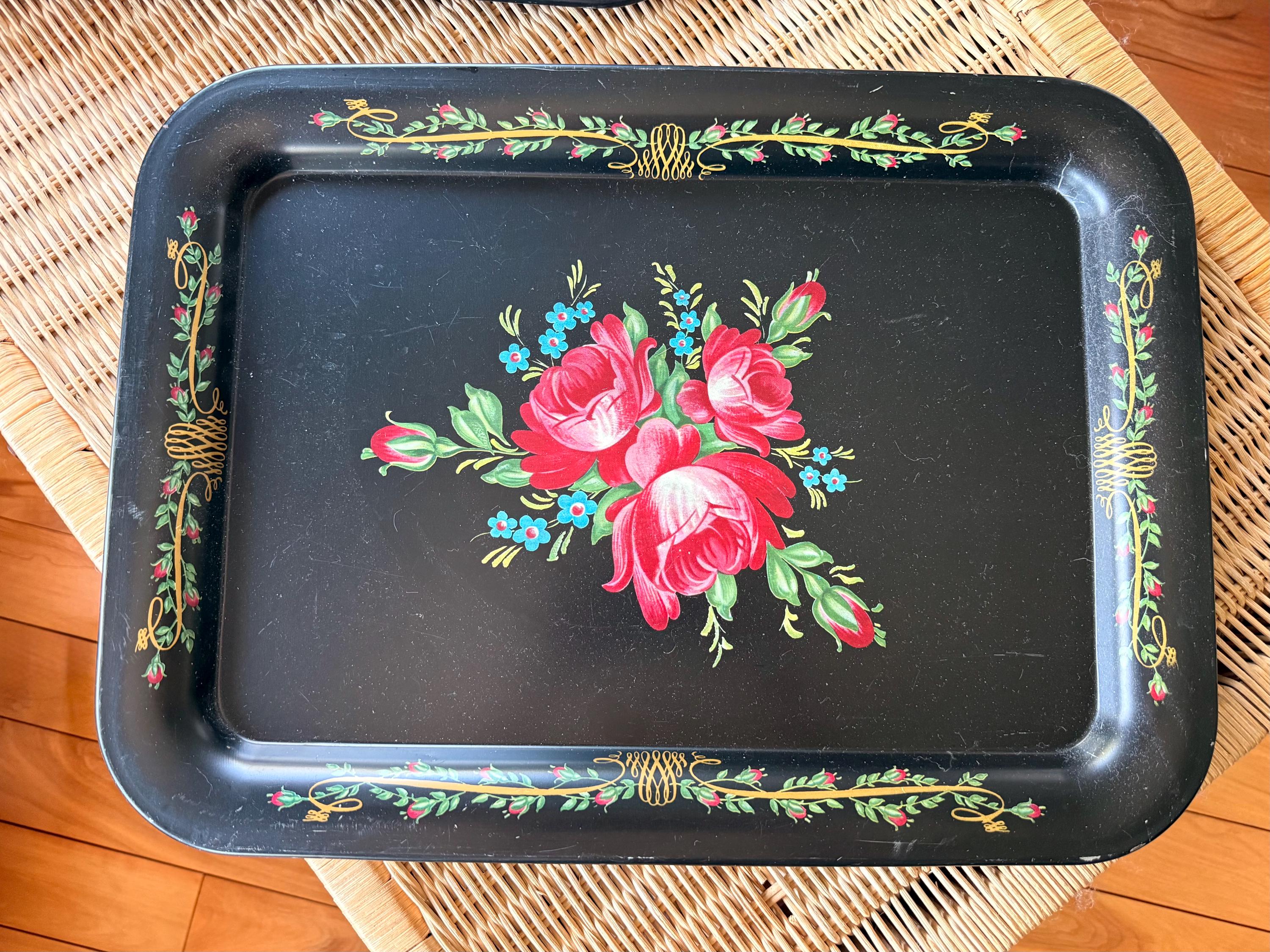 Vintage Metal Trays England - Etsy