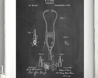 Stethoscope Poster Doctors Office Decor Nurse Prints Etsy