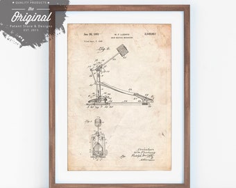 Ludwig Speed King Patent Print Ready To Be Framed! Bass Drum Pedal 1938