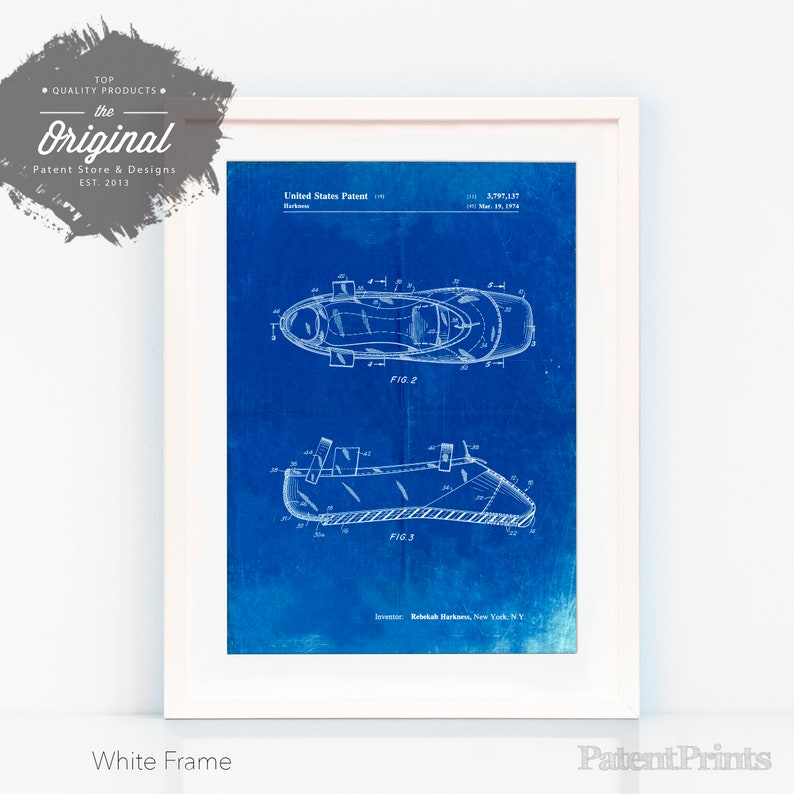 Ballet Slipper Patent Poster Ballerina Gift Dance Studio Etsy