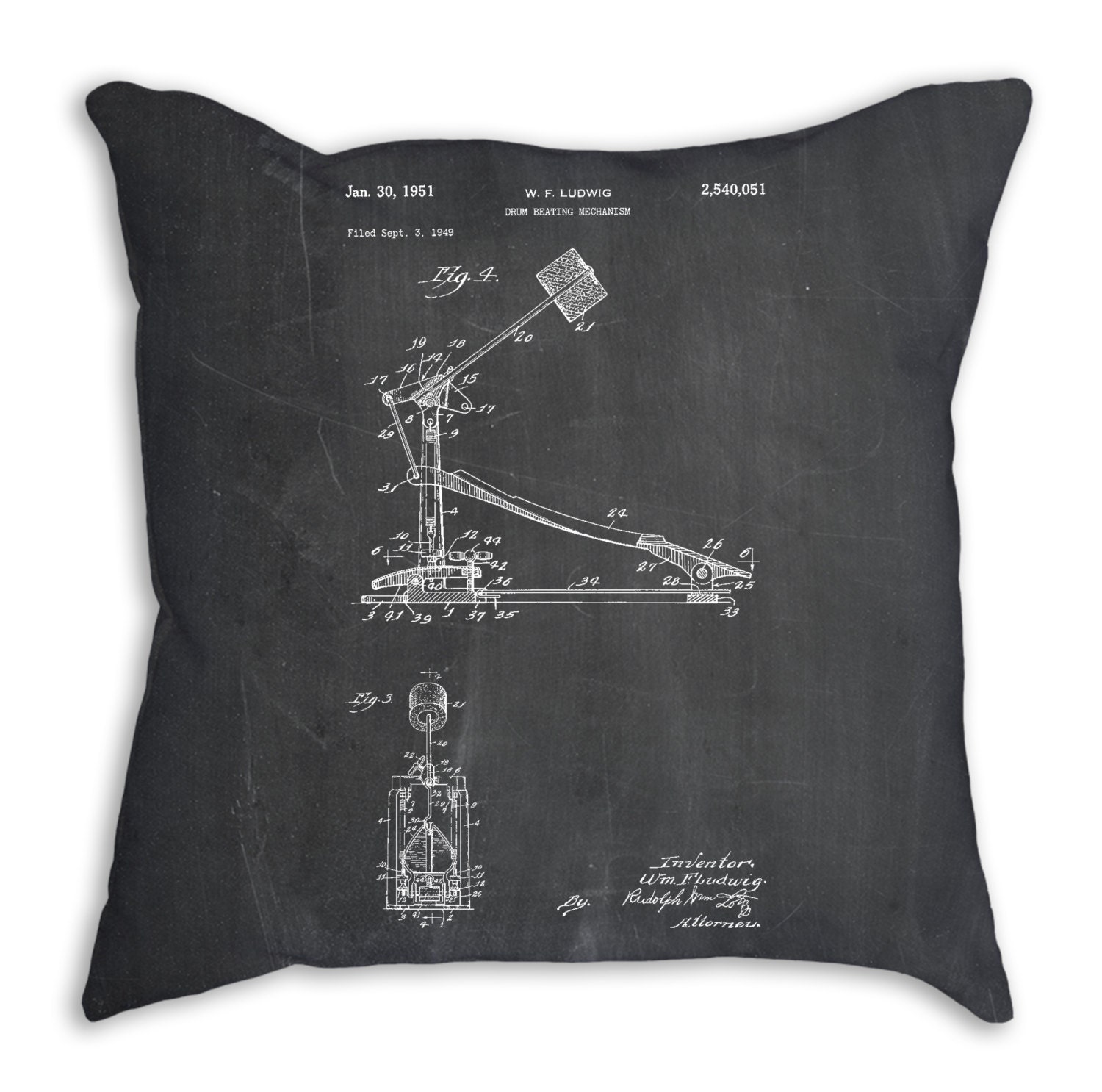 Drum Kick Patent Pillow Bass Pedal Drummer Gift Drum Etsy