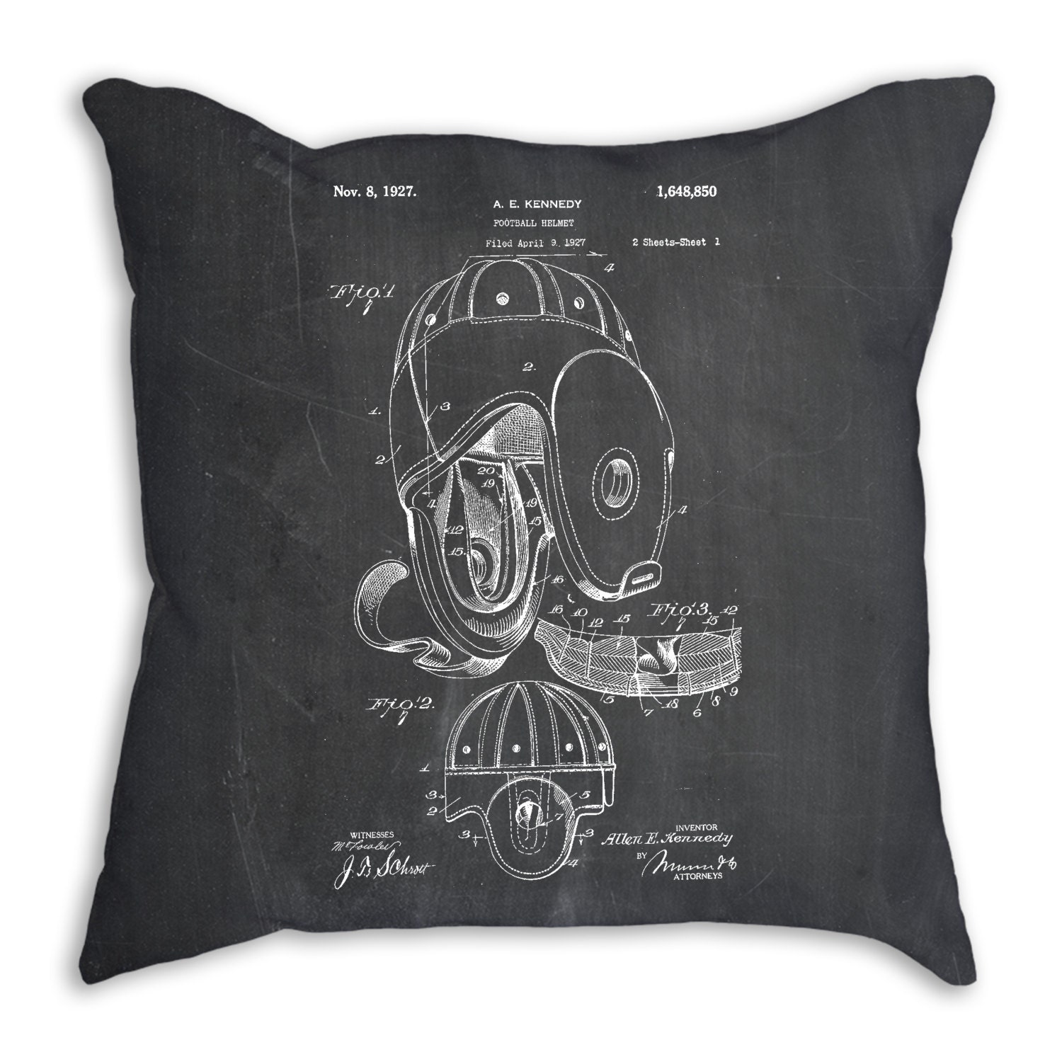 Football Leather Helmet Patent Pillow Football Coach Gift Etsy