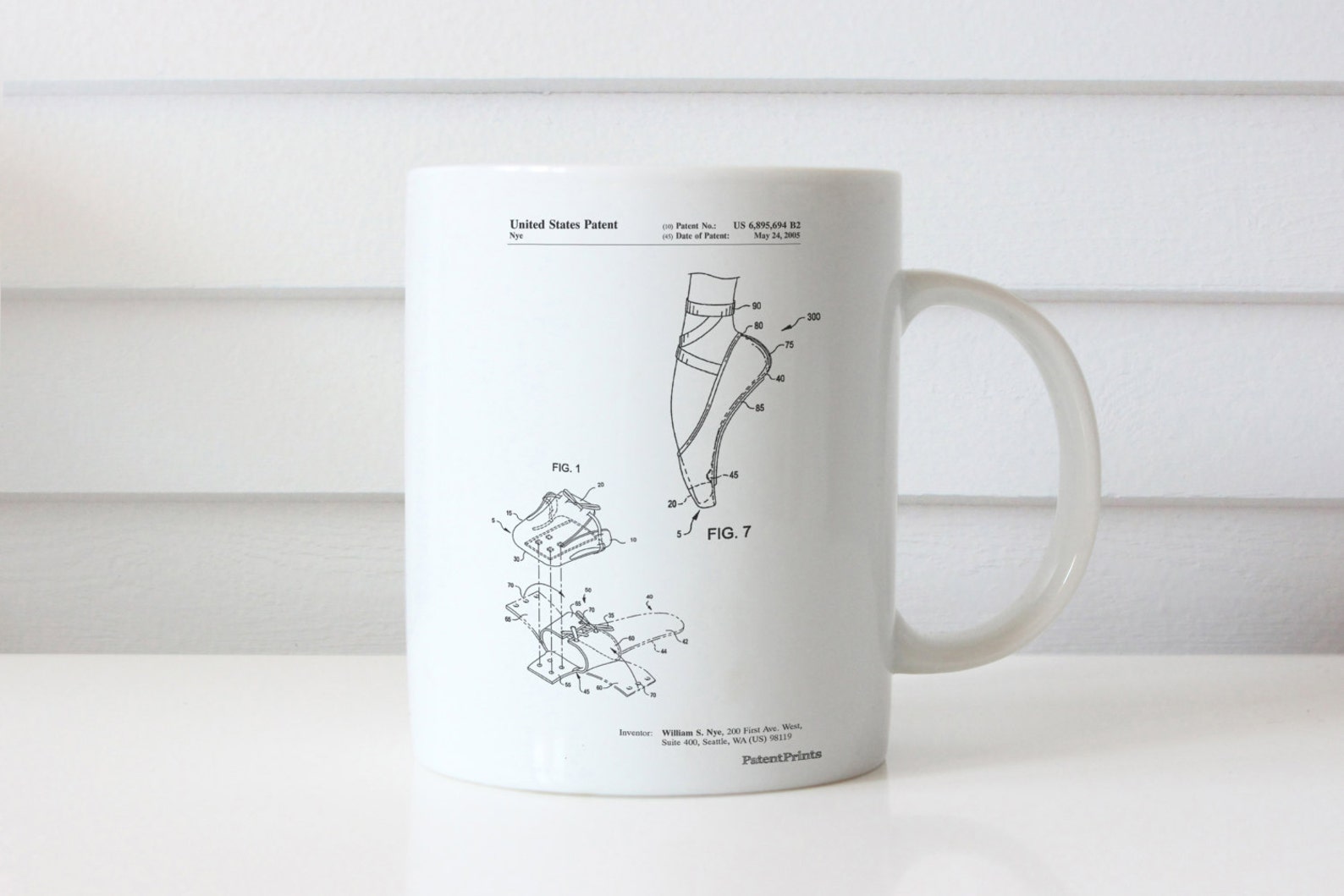 ballet shoe patent mug, ballet slippers, dance studio, ballerina gift, pp0268 ballet shoe patent mug, ballet slippers, dance studio, ballerina gift, pp0268