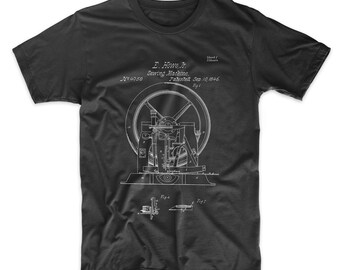 Sewing Machine Patent T Shirt, Sewing Machine Art, Industrial Art, Sew Much Crafting, PP1035