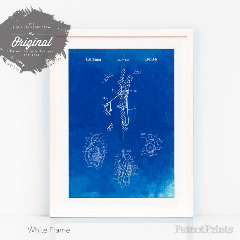Rock Climbing Silent Partner Solo Belay Patent Poster Rock Etsy