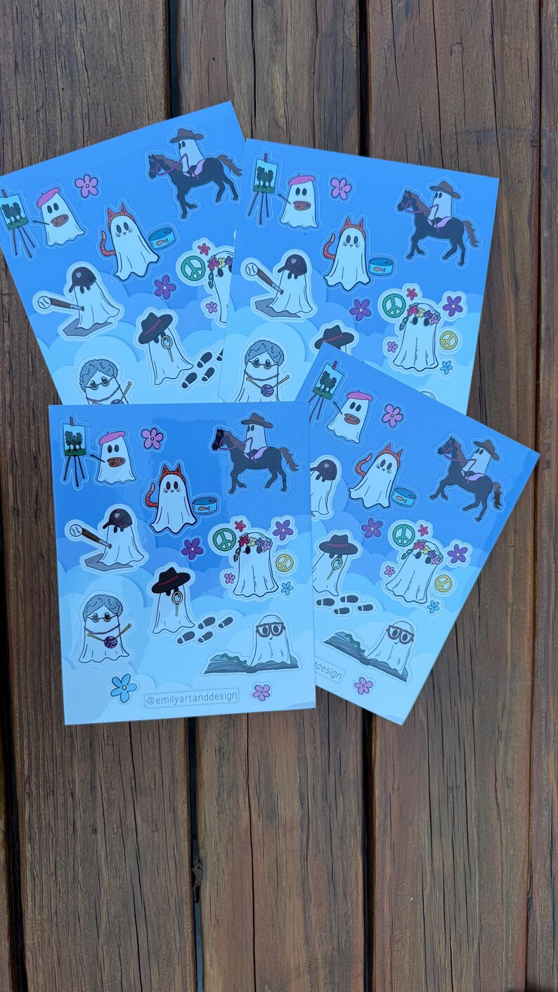 Ghost Sticker Sheet - Etsy