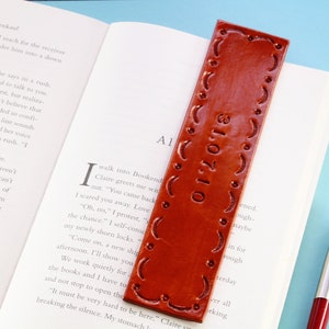 Personalised Special Date Leather Bookmark, Leather Anniversary, Couples Gift, 9th And 3rd Anniversary Husband Gift, Custom Wedding Day Gift