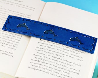 Leather Bookmark Dolphin Bookmark Gifts For Him And Her