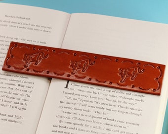 Lion Bookmark Leather Bookmark, Handmade Lion Book Mark, Unique Birthday Gift For Dad, 3rd Anniversary Gift For Husband Leather Anniversary