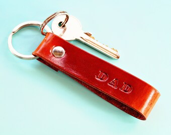 Leather Keychain Birthday Gifts For Dad Keyring Minimalist Gift
