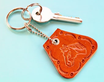 Horse Bag Charm Leather Bag Charm, Horse Keychain Horse Lovers Gift, Horses Head Keyring Bag Tag, Horse Gift For Sister Best Friend Gift