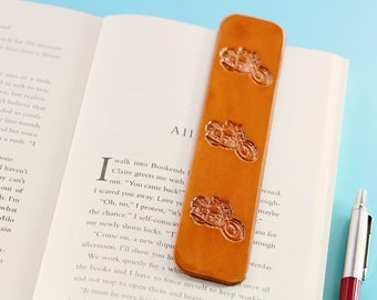 Leather Bookmark Motorcycle Bookmark, Handmade Motorbike Gifts For Him and Her, Motorcycle Lovers Gift, Cool Gift For Biker Gift For Husband