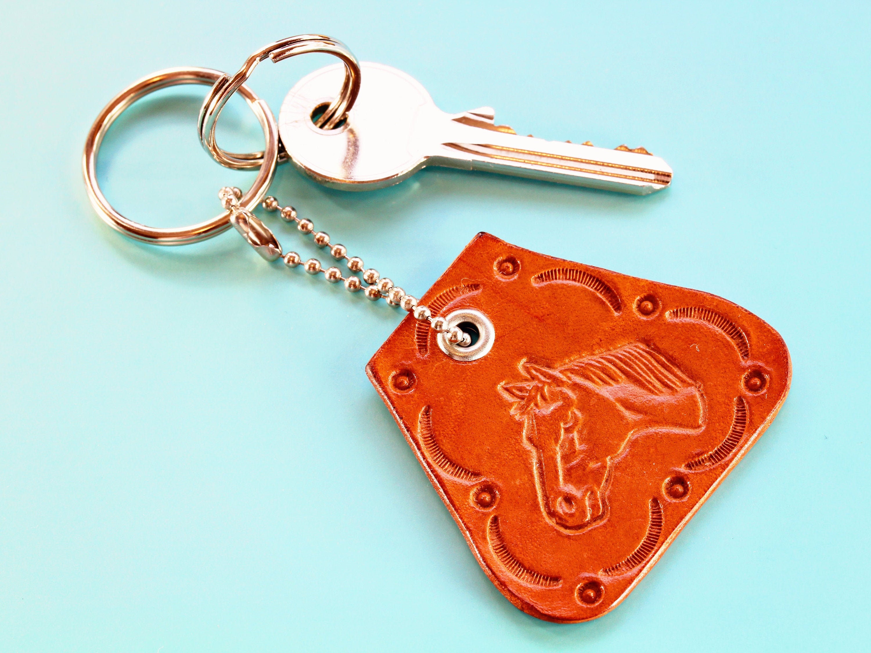 Horses Head Keyring Leather Keyring Horse Keyring Horses Etsy