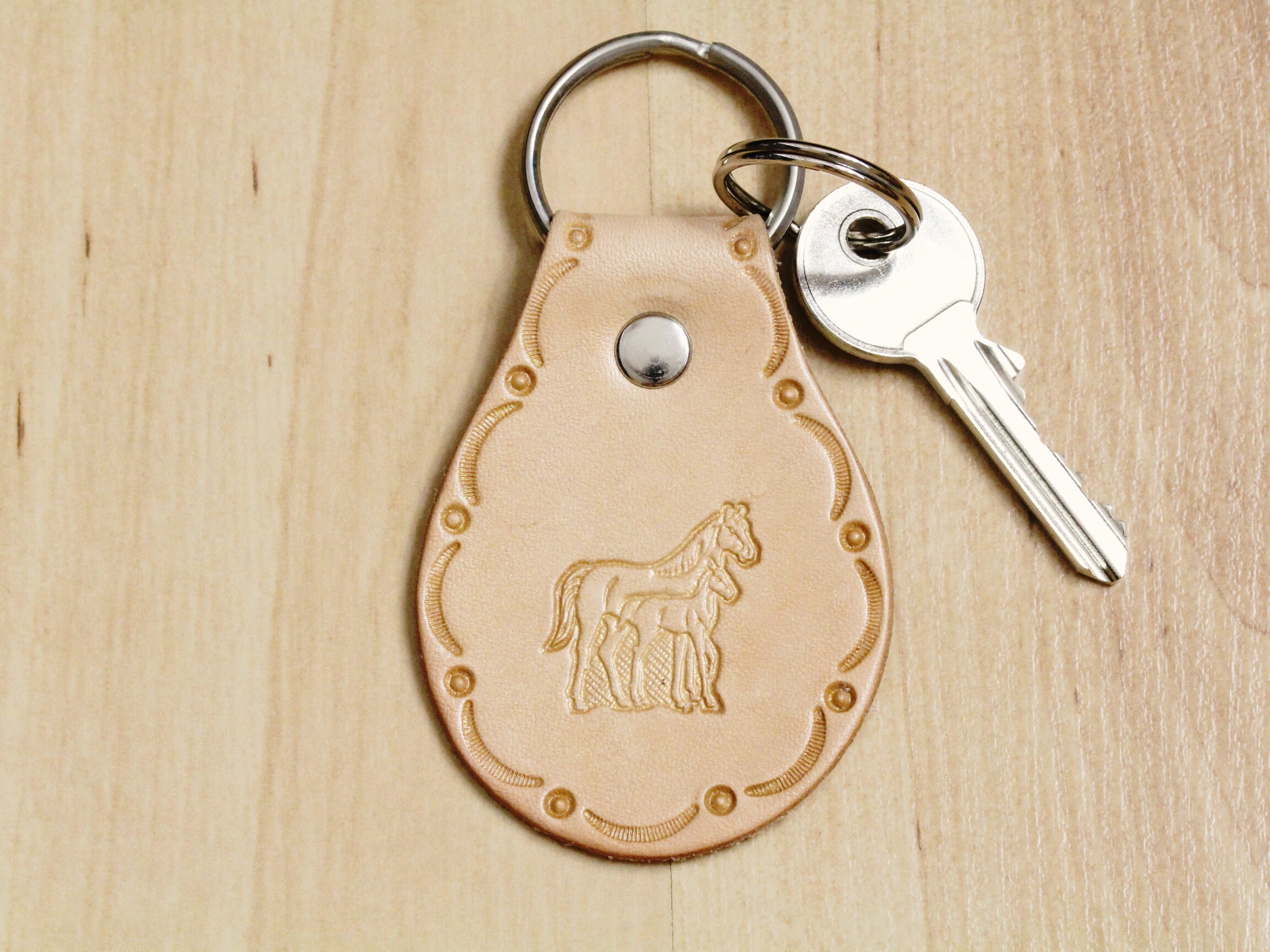 Horse Keychain Leather Keychain Horse Key Fob Horse Gift Etsy