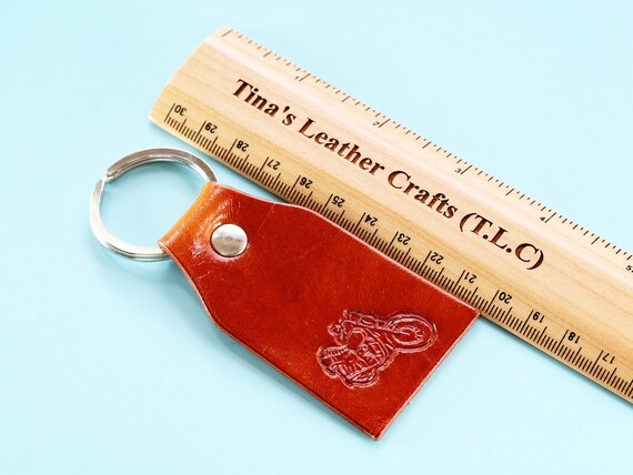 Leather motorcycle keychain sale