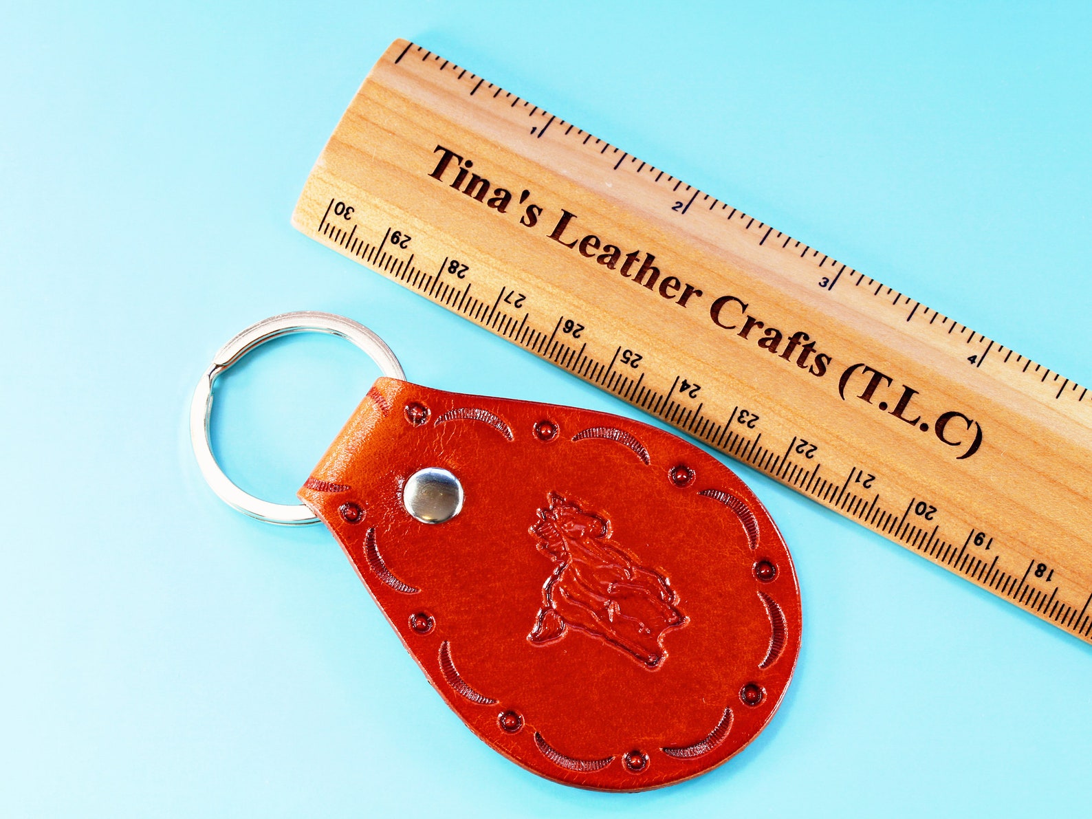 Horse Keychain Leather Key Fobs Horse Key Fob Handmade Etsy