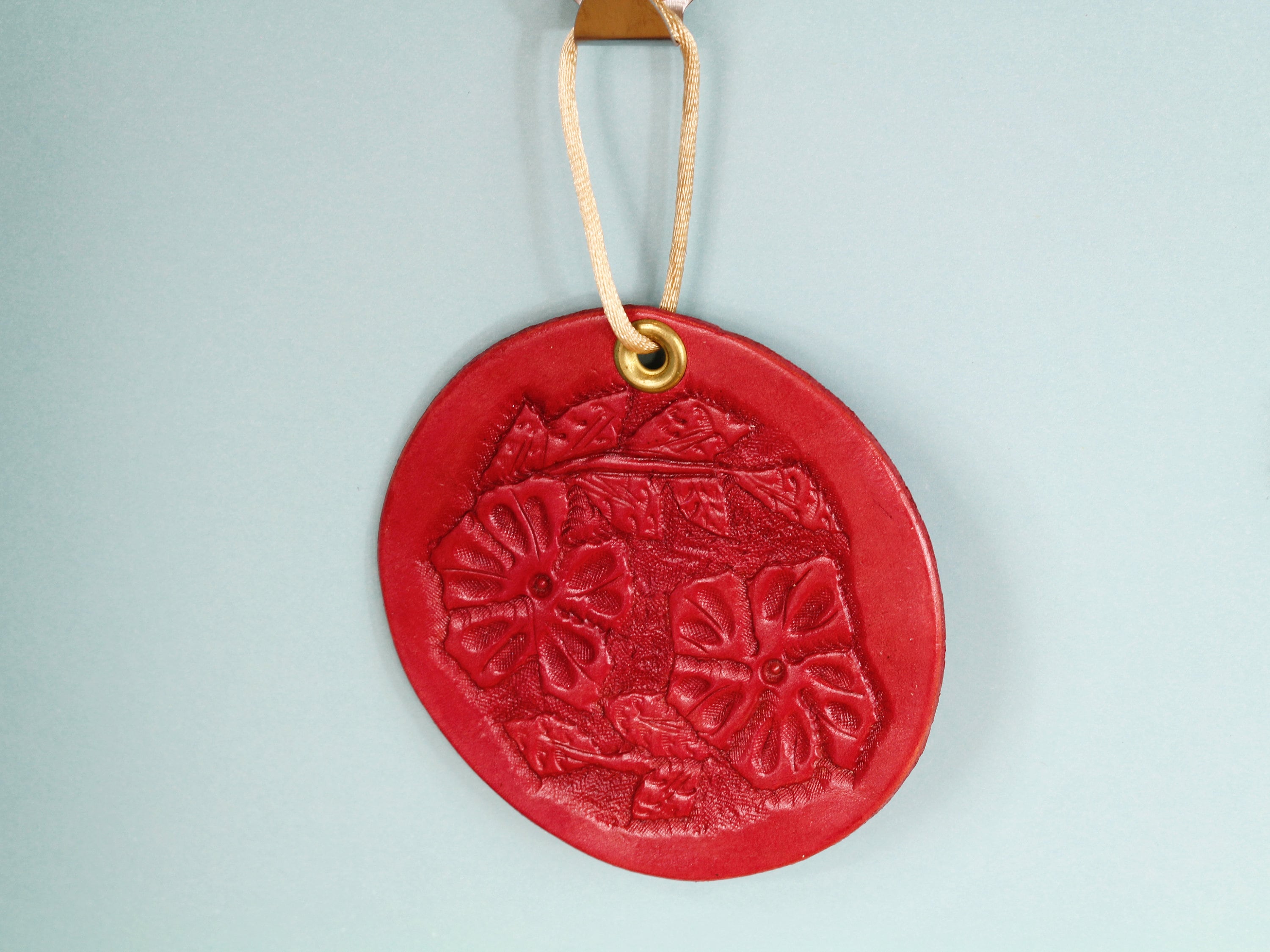 Wall Hanging Leather Wall Decoration Hand Carved Leather Etsy