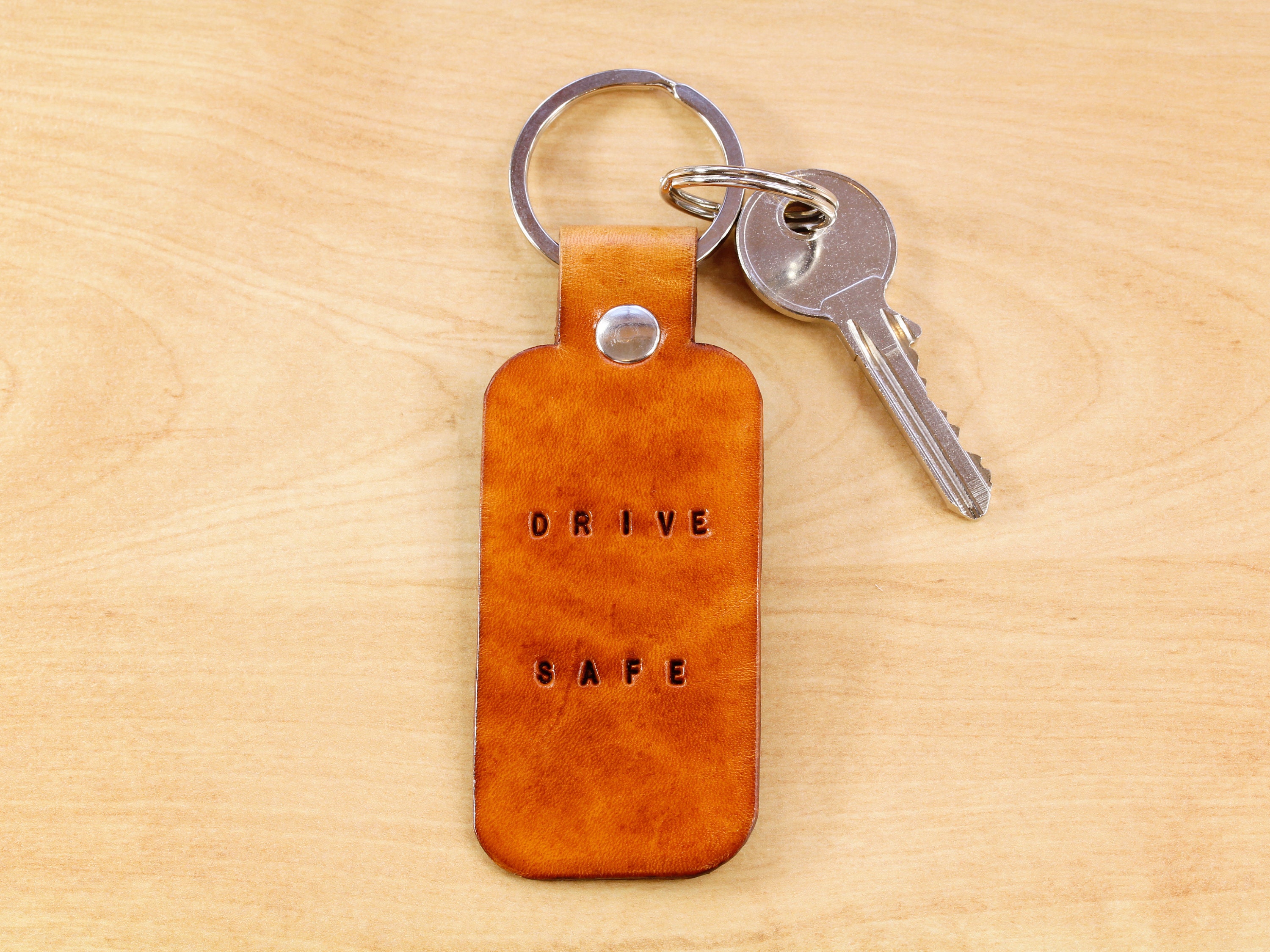 Drive Safe Keychain Leather Keychain Handmade Boyfriend Gift Etsy