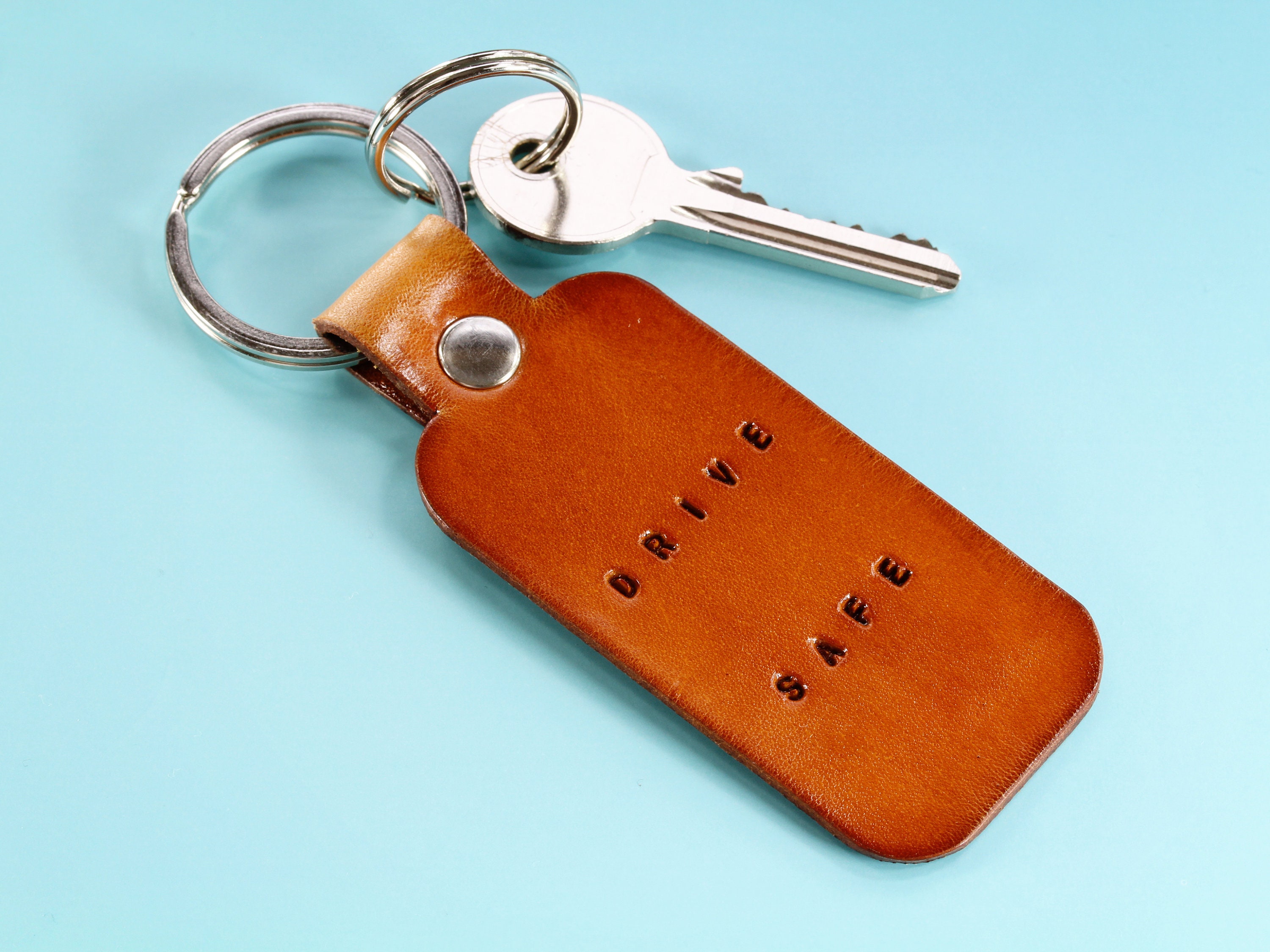 Drive Safe Keychain Leather Keychain Handmade Boyfriend Gift Etsy