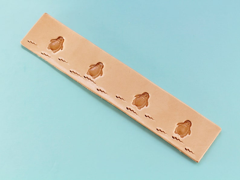 Penguin Bookmark, Leather Bookmark, Boyfriend Gift, Penguin Gift, Handmade Book Marks, Leather Anniversary Gift, Romantic Gift, Couples Gift image 2