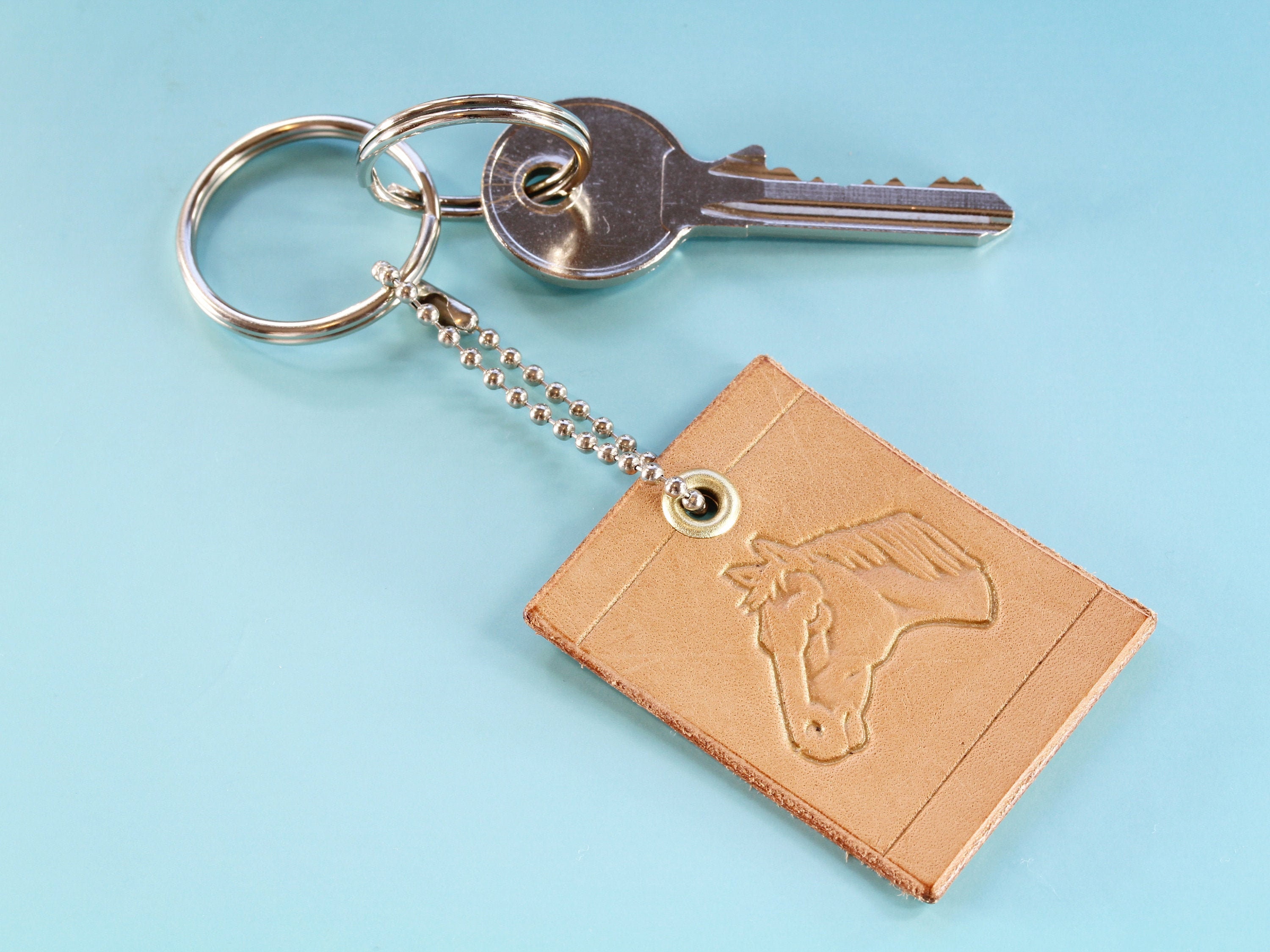 Horse Keychain Handmade Leather Keyring Horses Head Keyring Etsy