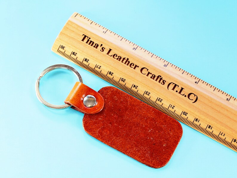 Bear Key Fob, Leather Key Fob, Papa Bear Keychain Mama Bear Lover Gift For Husband, Men's Leather Key Chain Him, Gift For Dad Bear Keyring image 3