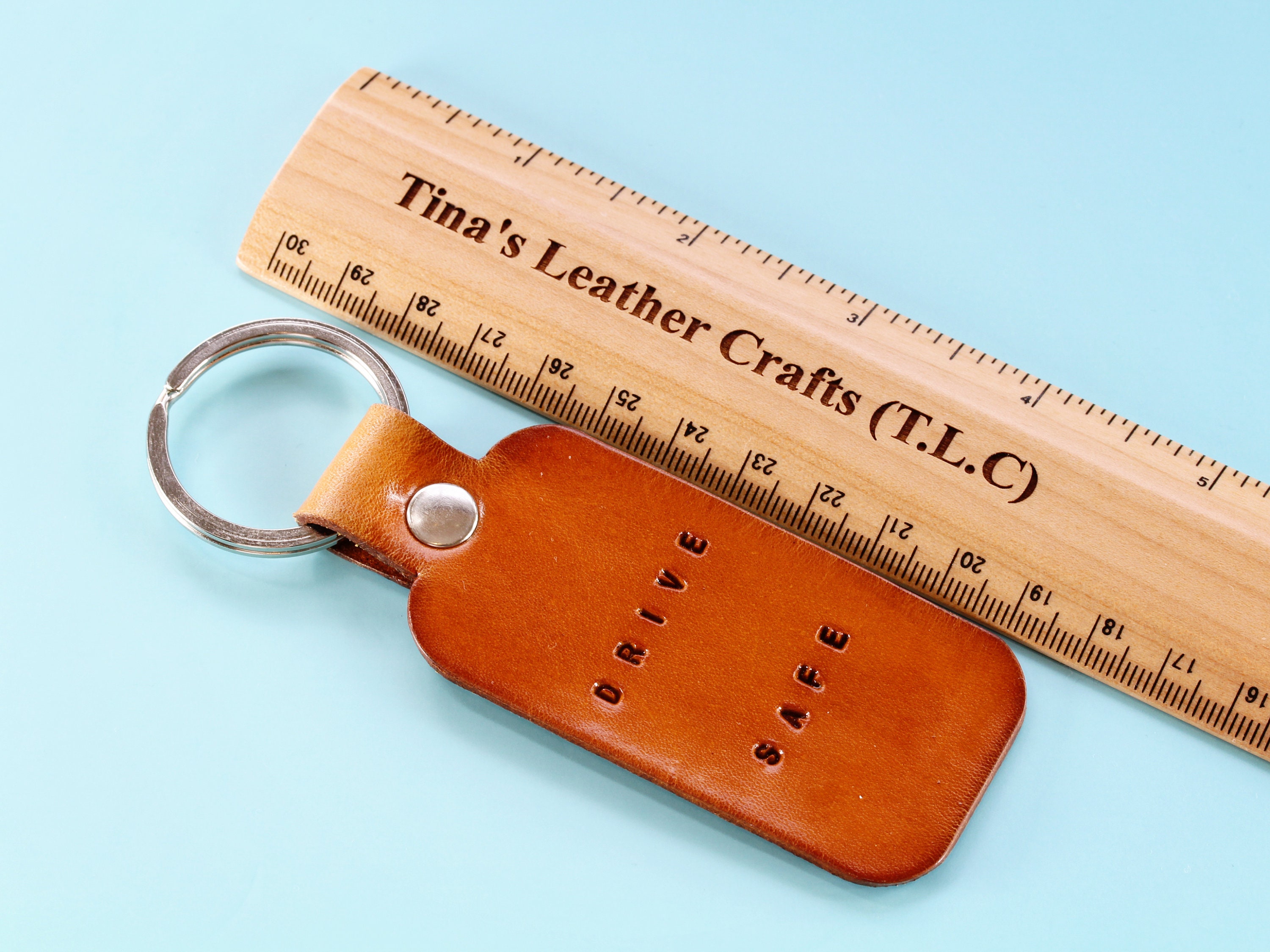 Drive Safe Keychain Leather Keychain Handmade Boyfriend Gift Etsy