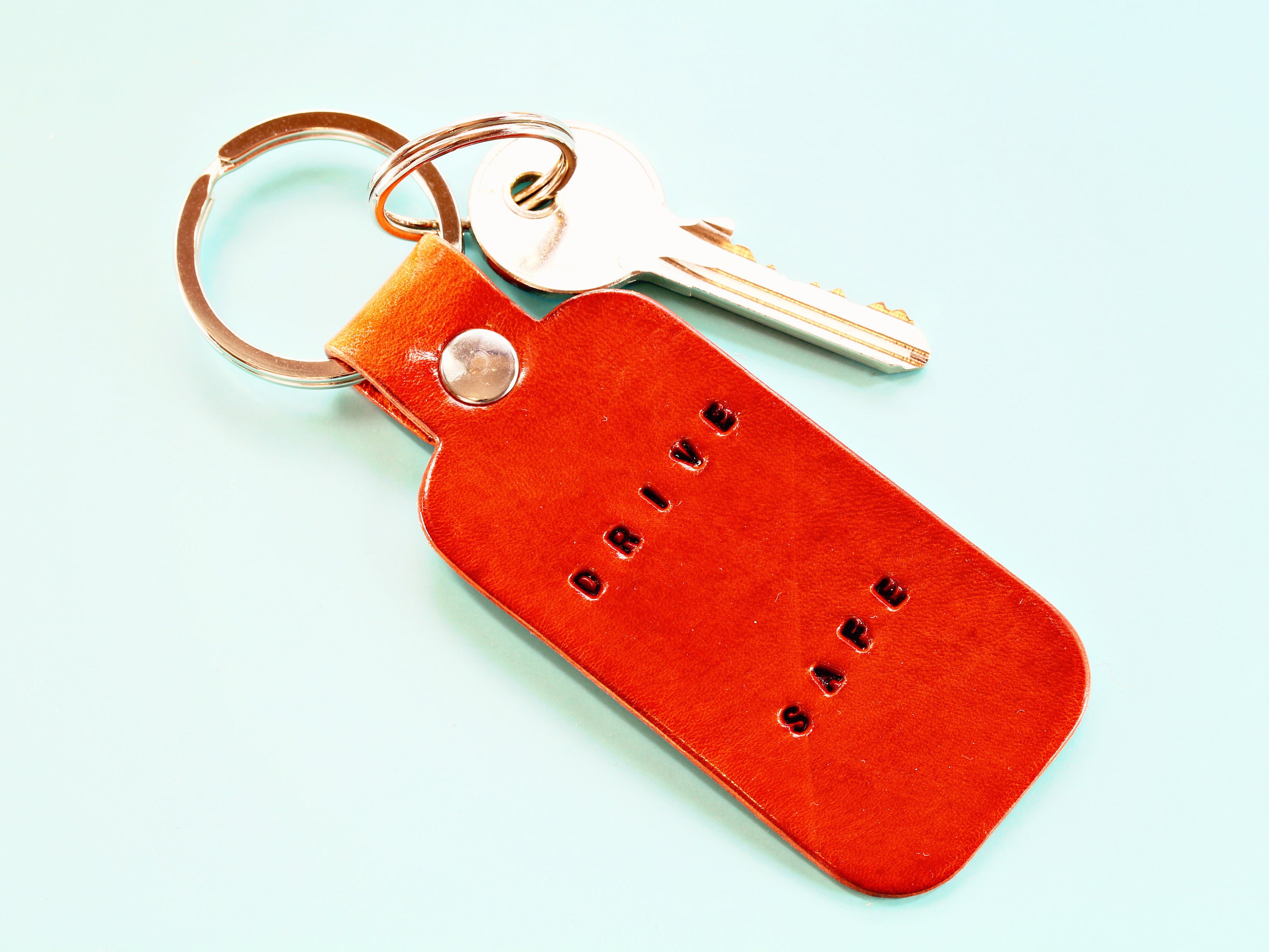 Drive Safe Keychain Leather Keychain Handmade Boyfriend Gift Etsy