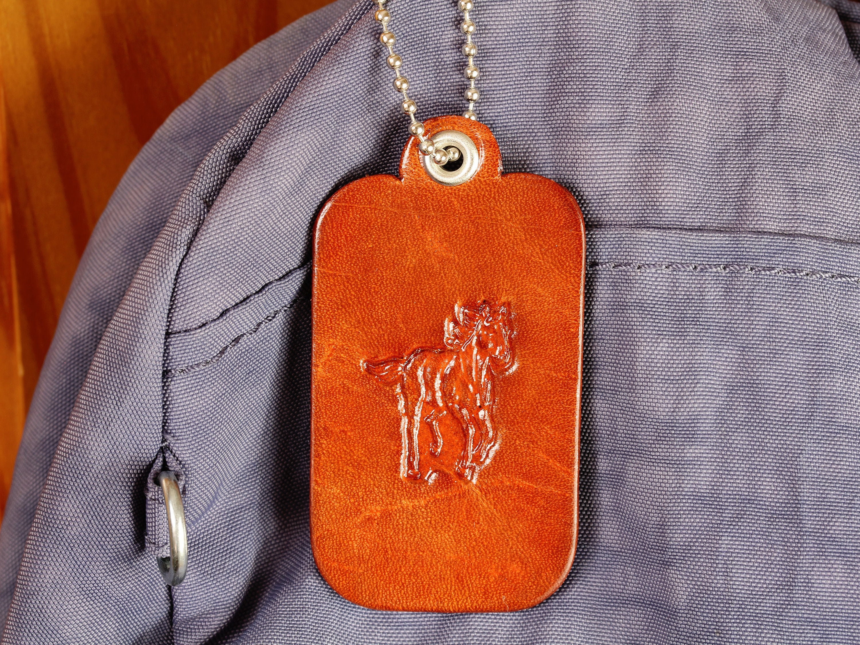 Leather Bag Charm Handmade Horse Bag Charm Brown Leather Etsy