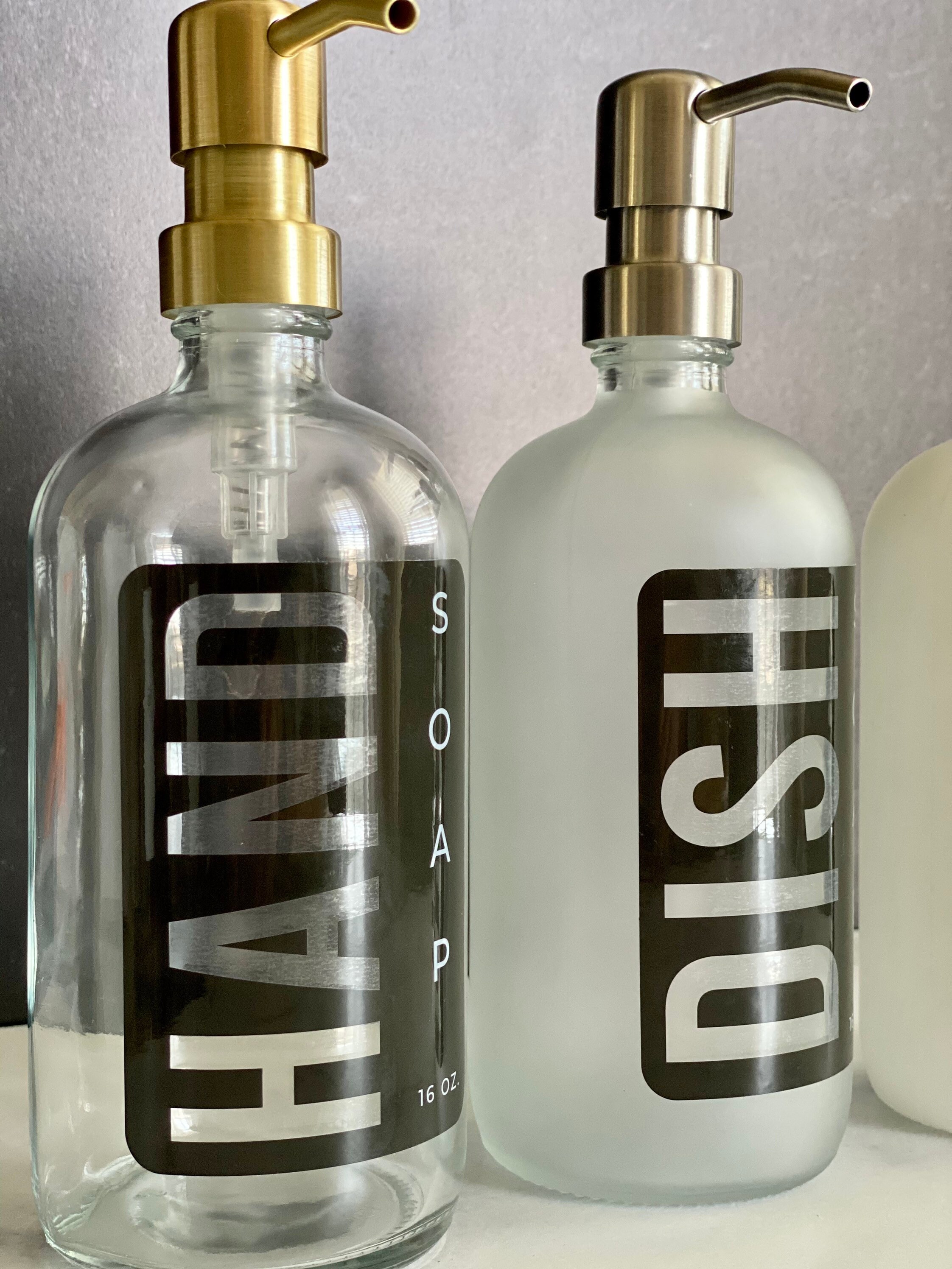 Glass Bottle Hand SoapDish Soap Lotion Soap Dispensers Etsy