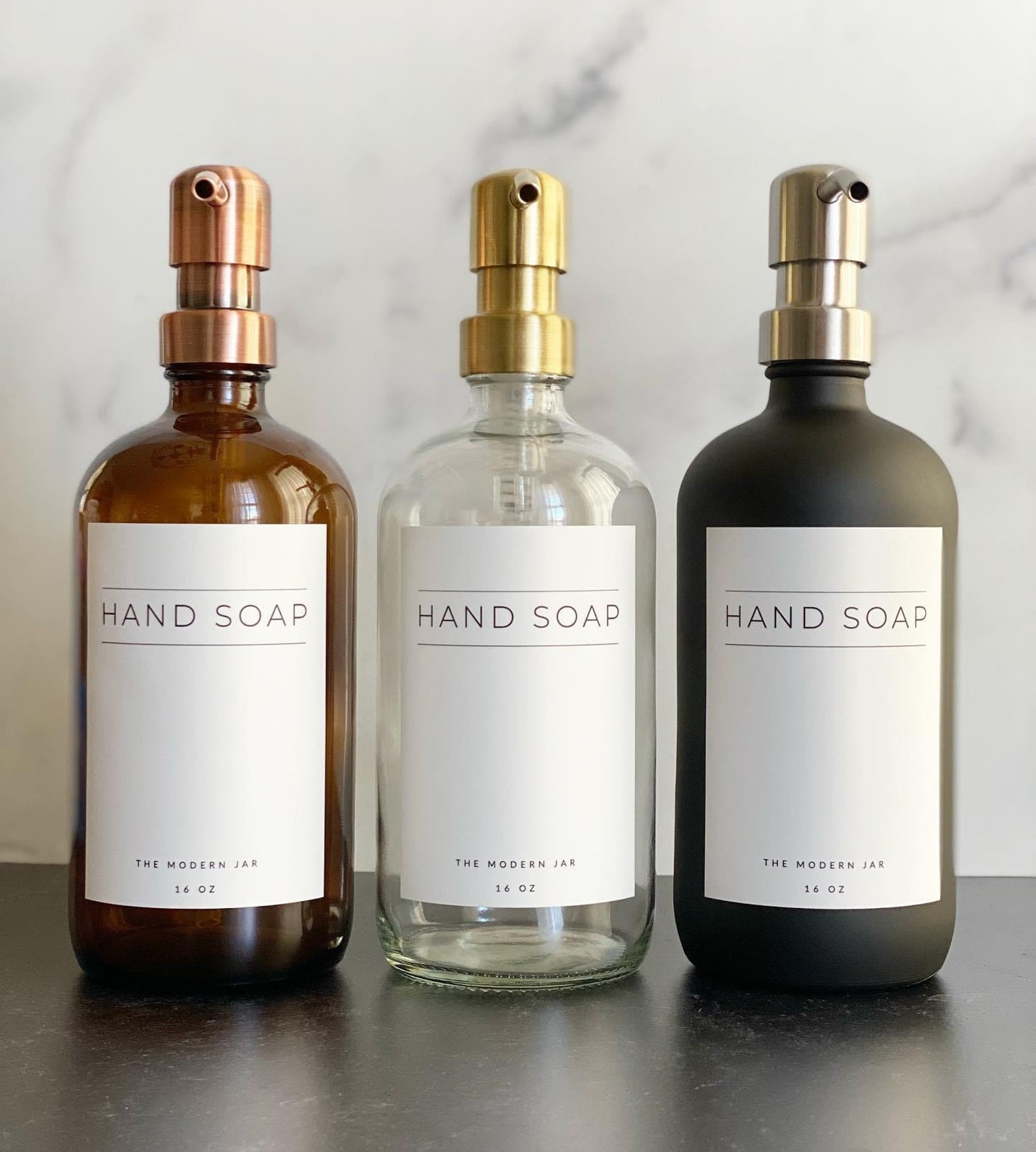 Glass Bottle Hand Wash Dish Soap Lotion Amberclear Etsy