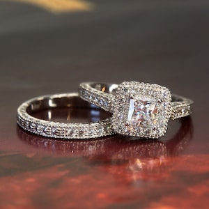 Simulated diamond wedding rings store
