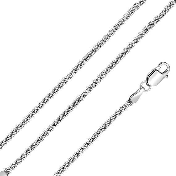 Silver spiga cheap chain necklace