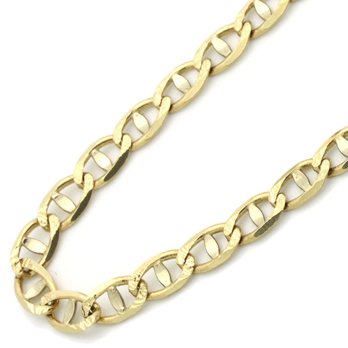 MARINER Chain Two Tone Necklace Solid 14K Gold Necklace Etsy