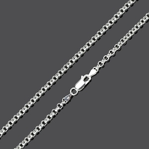 Men's Chain / Silver 8mm Rolo Chain Necklace for Women or Men