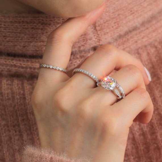 Platinum plated shop wedding ring sets