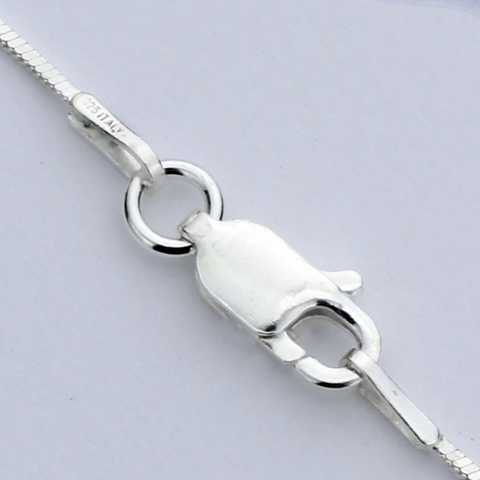 1.6mm 4Side Snake Link 925 Sterling Silver 14k Yellow Gold-Plated Chain