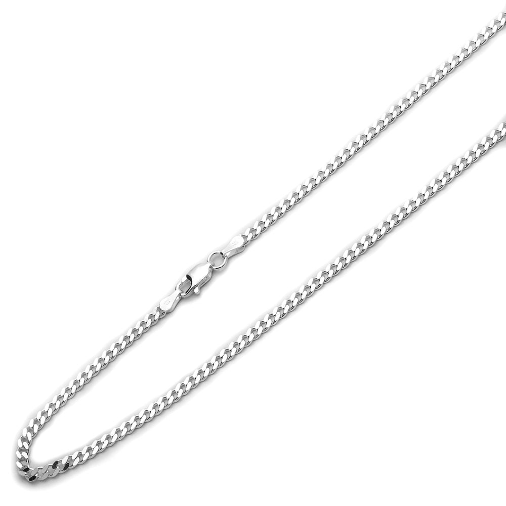 925 Sterling Silver Necklace 3mm Solid 