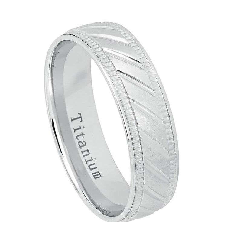 Titanium Notched Black Ip-plated 8mm Brushed And Polished Band Box