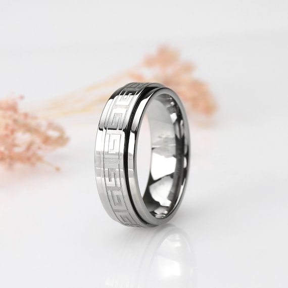 Custom engraved stainless steel rings deals