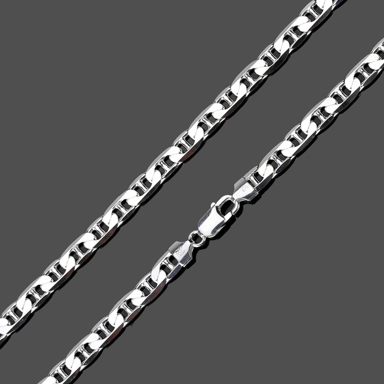 Mariner Chain Sterling Silver Necklace for Women Flat Etsy