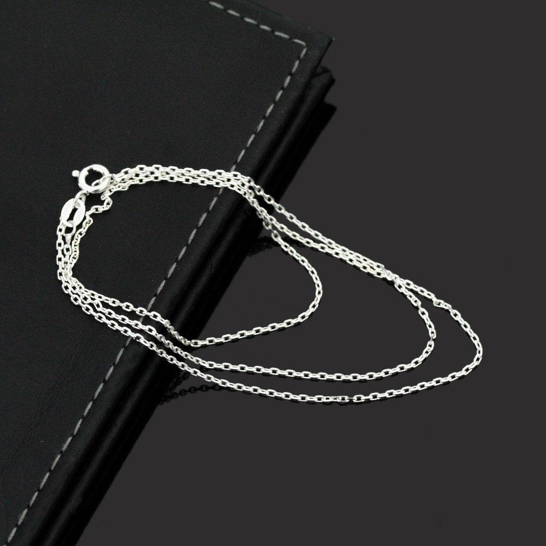 Men Women 925 Sterling Silver Necklace Thin 1mm to Thick 1.6mm Etsy