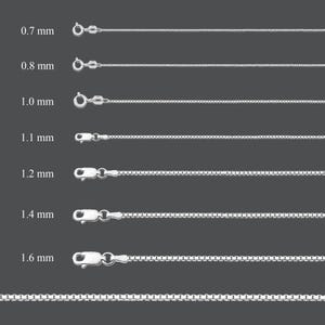 BOX Chain Necklace or Bracelet, 925 Sterling Silver, Minimalist Layering Necklace, Made in Italy