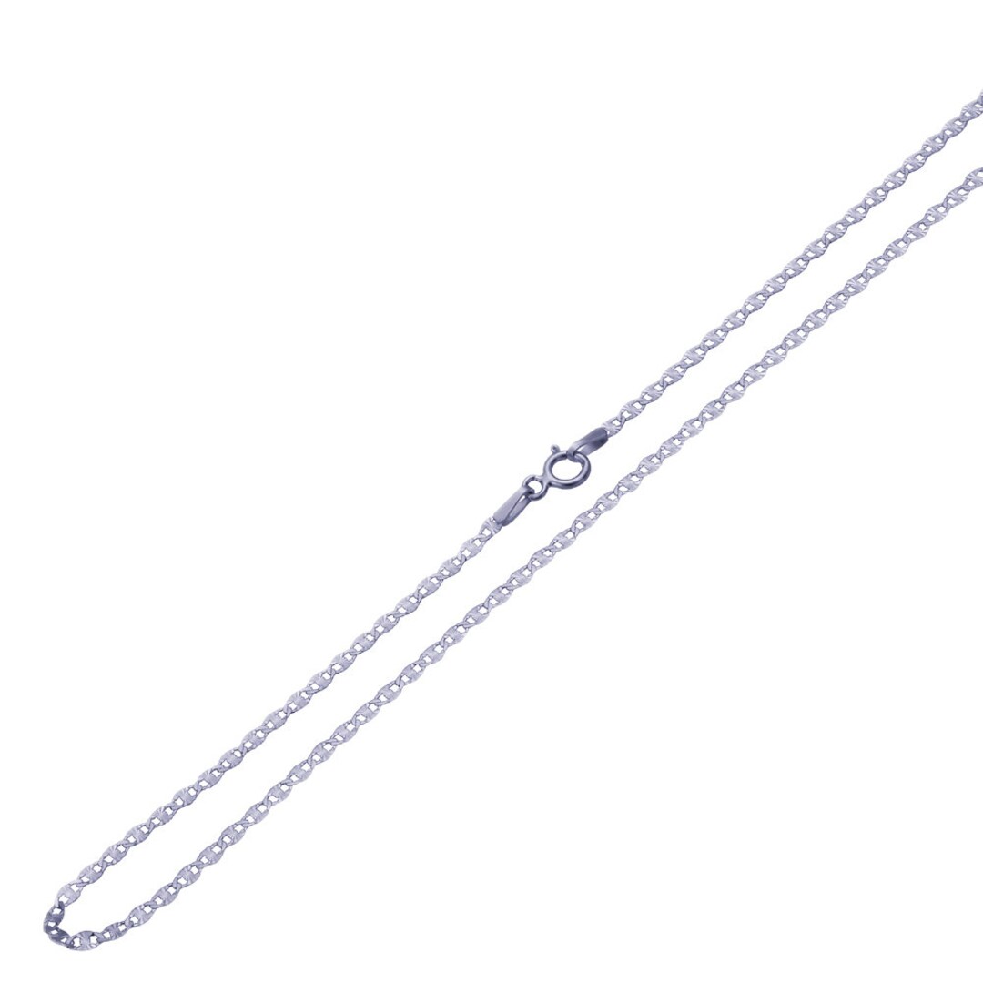 Solid 14K White Gold Chain Necklace 2mm Star Chain Necklace Etsy