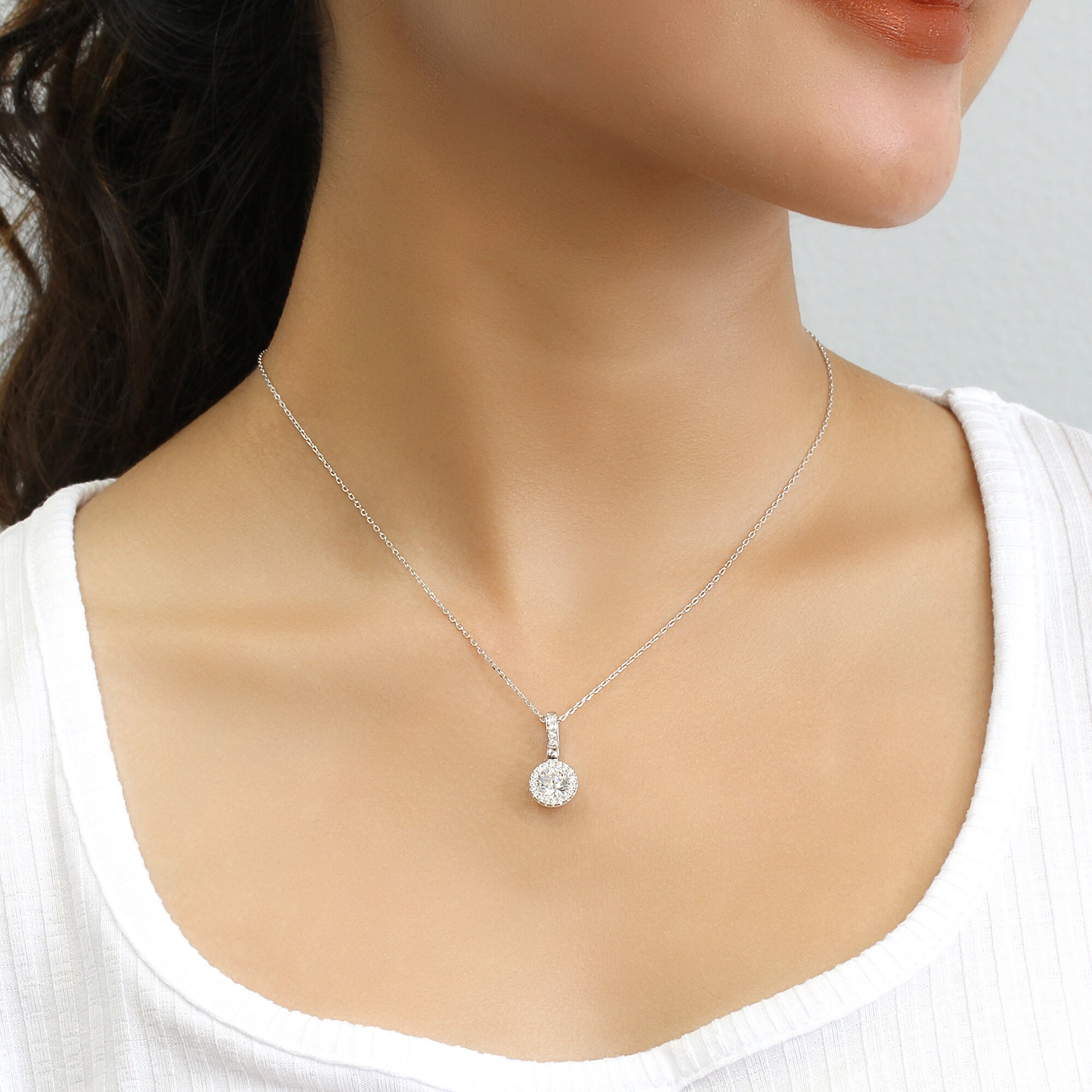 Platinum Plated Sterling Silver Pendant 