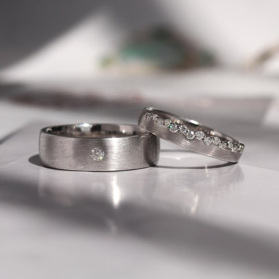 Alliance argent et diamant hotsell