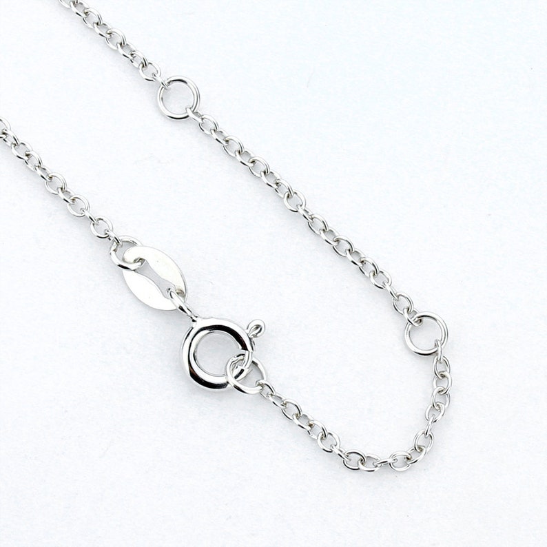 LUXP1791501 16+2 Rhodium Plated 925 Sterling Silver Neclace CZ Stone Star Pendant Necklace Statement Necklace
